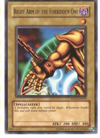 Right Arm of the Forbidden One RP01-EN019