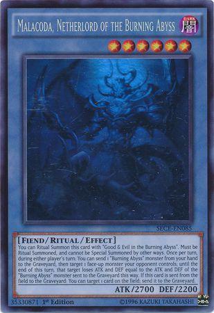 Malacoda, Netherlord of the Burning Abyss [Ghost Rare 1st Edition] SECE-EN085