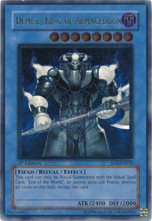 Demise, King of Armageddon [Ultimate Rare 1st Edition] SOI-EN035