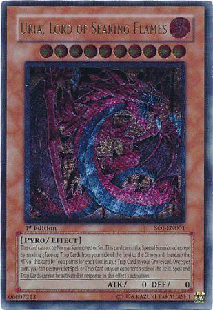 Uria, Lord of Searing Flames [Ultimate Rare 1st Edition] SOI-EN001