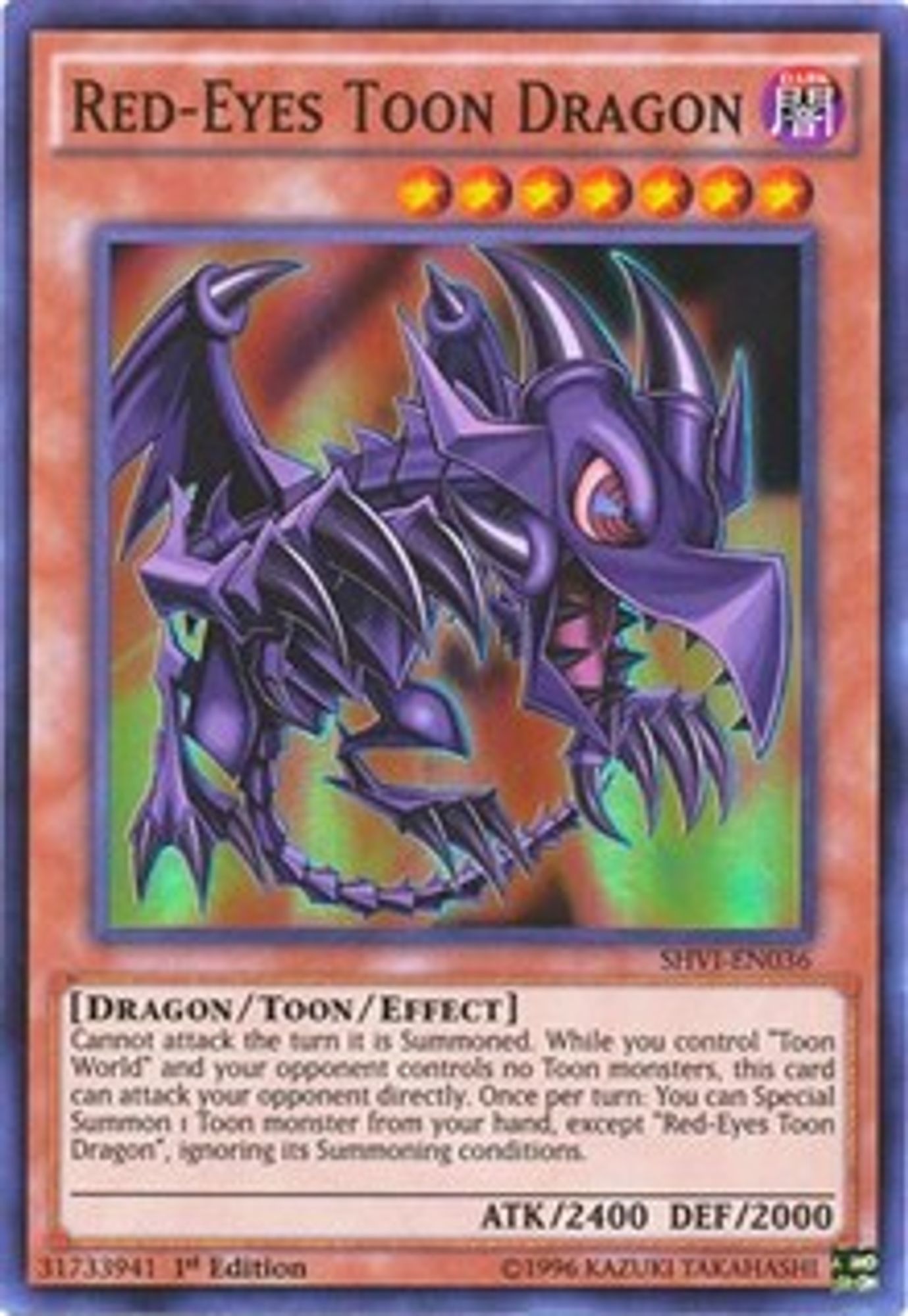 Red-Eyes Toon Dragon SHVI-EN036