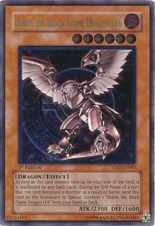 Horus the Black Flame Dragon LV6 [Ultimate Rare 1st Edition] SOD-EN007