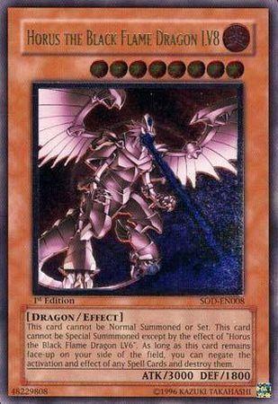 Horus the Black Flame Dragon LV8 [Ultimate Rare 1st Edition] SOD-EN008