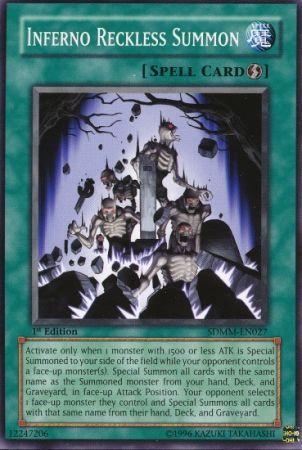 Inferno Reckless Summon [1st Edition] SDMM-EN027