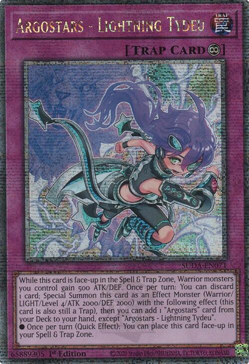 Argostars - Lightning Tydeu [Quarter Century Secret Rare] SUDA-EN071