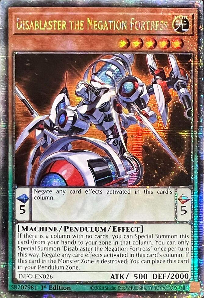 Disablaster the Negation Fortress [Quarter Century Secret Rare] INFO-EN026