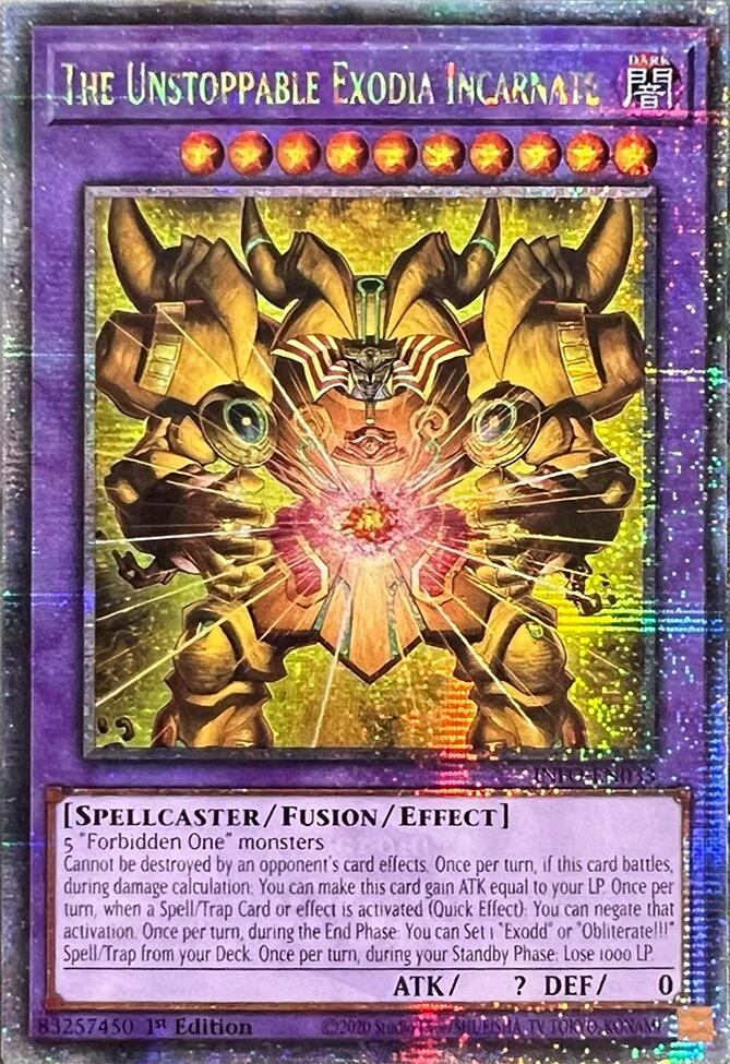 The Unstoppable Exodia Incarnate [Quarter Century Secret Rare] INFO-EN033