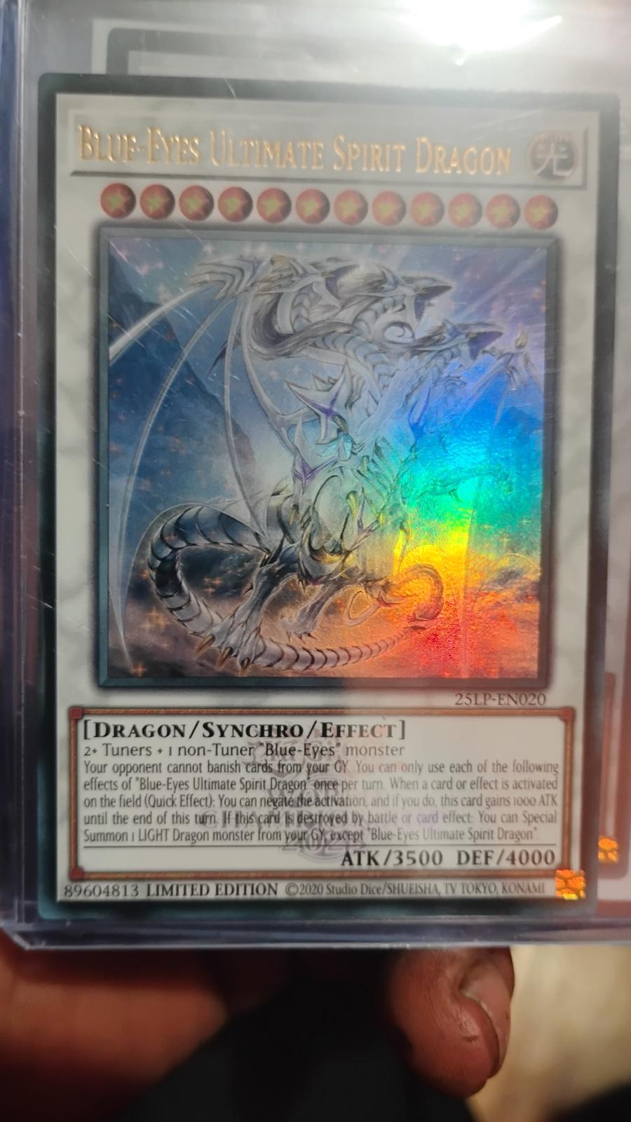 Blue-Eyes Ultimate Spirit Dragon [Ultra Rare Emblazoned] 25LP-EN020