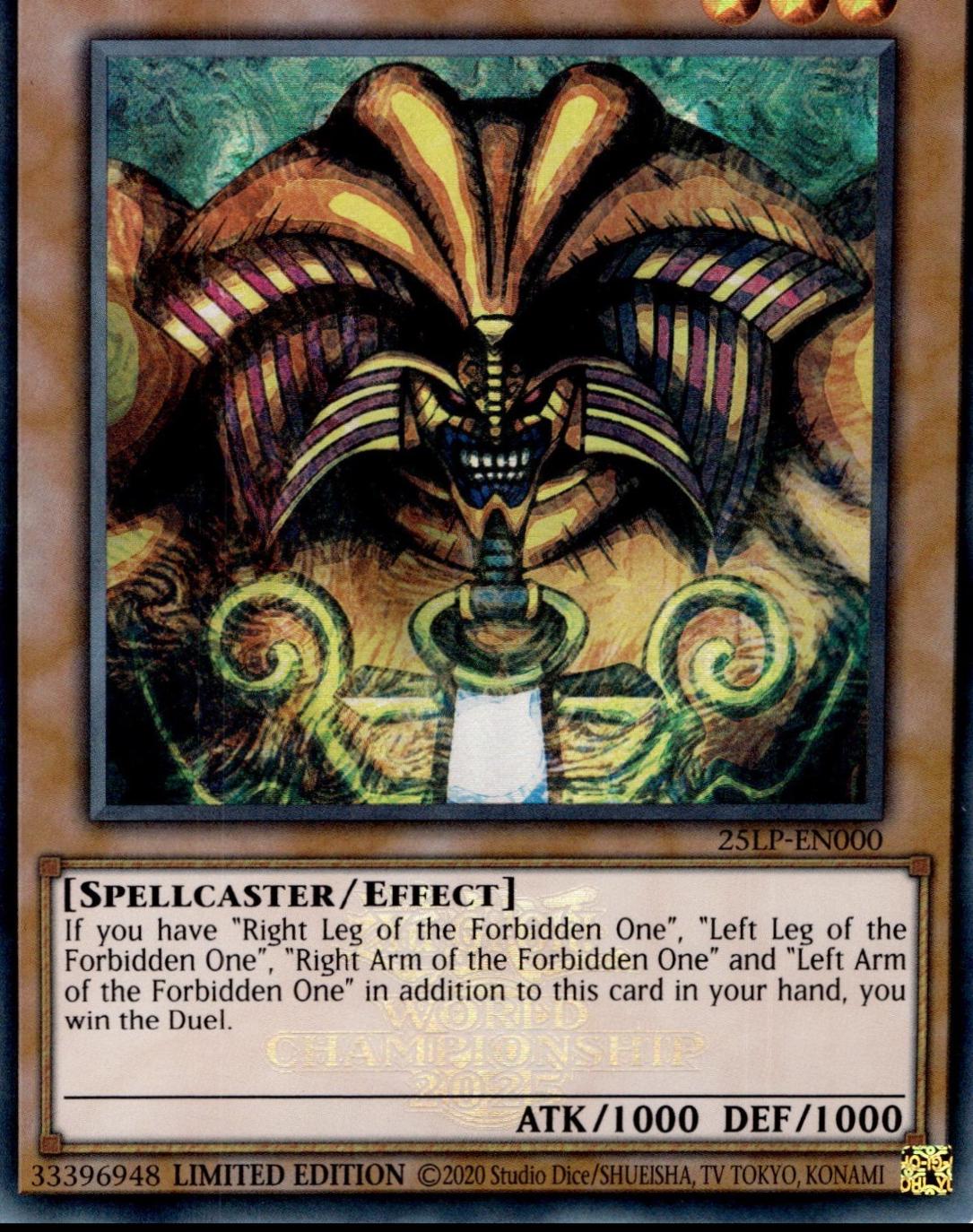 Exodia the Forbidden One [Ultra Rare Emblazoned] 25LP-EN000