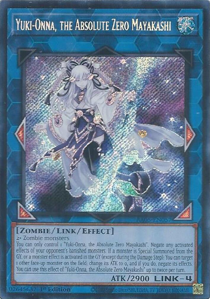 Yuki-Onna, the Absolute Zero Mayakashi [Secret Rare] RA05-EN057
