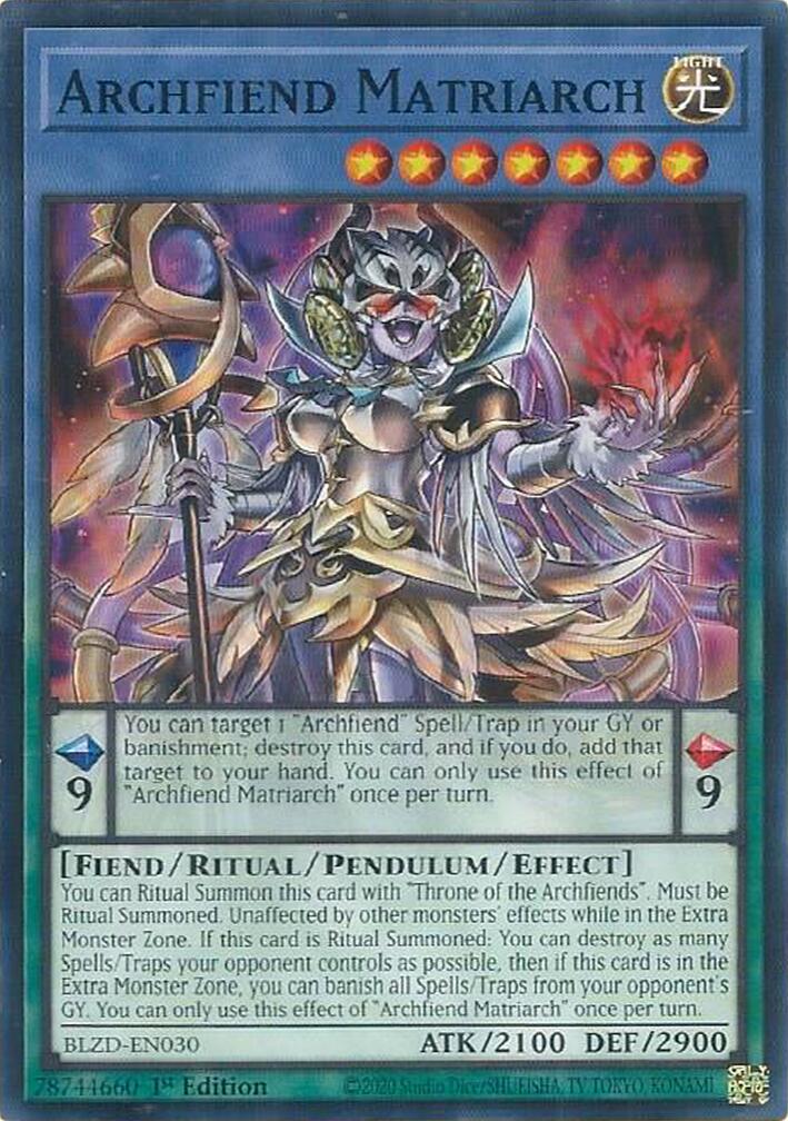 Archfiend Matriarch BLZD-EN030